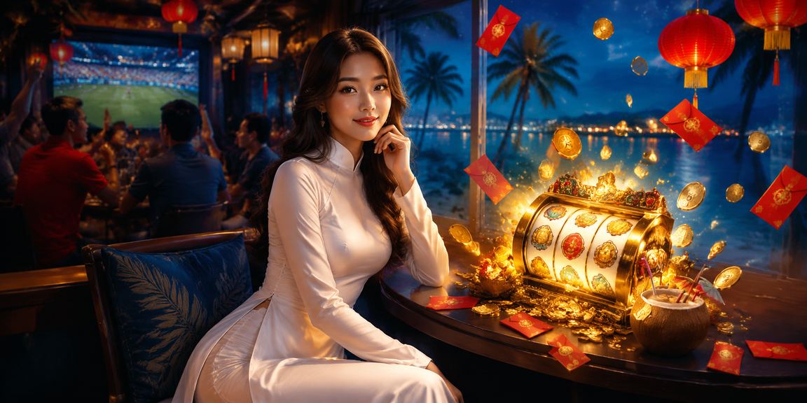 Người phụ nữ Hà Nội mặc áo dài chơi slot game trên điện thoại với nụ cười rạng rỡ